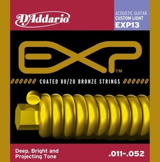 Струны для акустической гитары D&#039;ADDARIO EXP-13 Custom Light