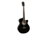Фолк гитара с вырезом FLIGHT F 130 BK цвет черный